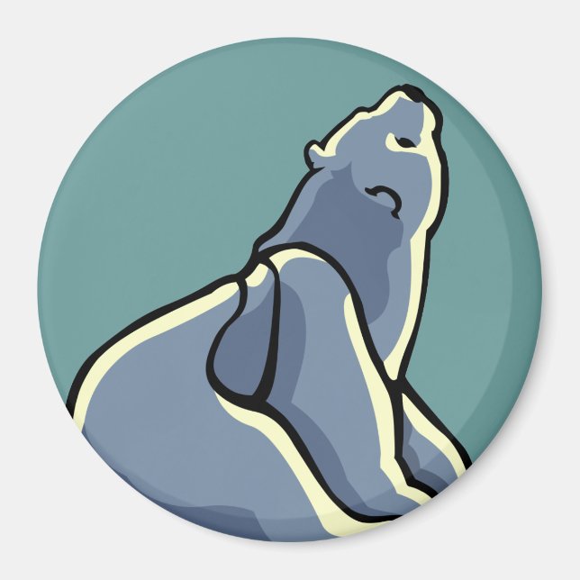 Arctic Art Fridge Magnet Polar Bear Art Gifts (Front)