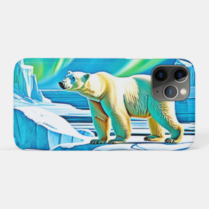 Arctic Bear Northern Lights iPhone 11 Pro Case
