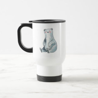 Arctic Bear Wildlife Illustration Polar Nature Art Travel Mug