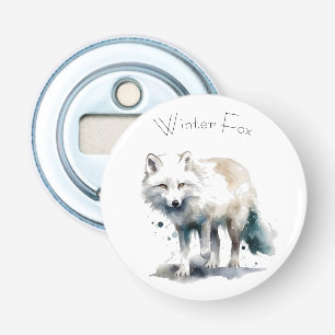 Arctic beauty: Winter Fox custom Bottle Opener
