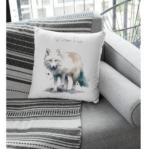 Arctic Beauty: Winter Fox custom Cushion