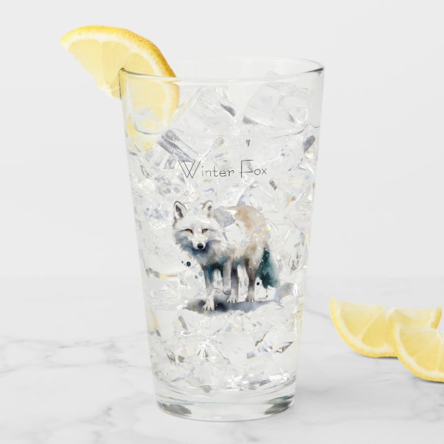 Arctic Beauty: Winter Fox custom Glass (Front Ice)