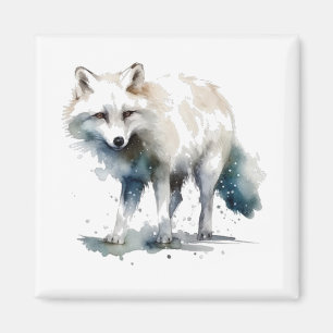 Arctic Beauty: Winter Fox Magnet