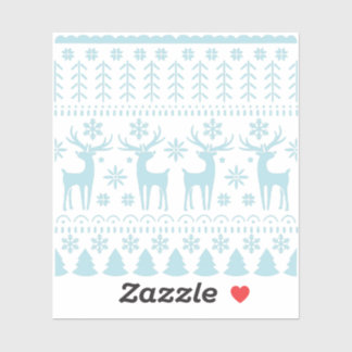 Arctic Blue Folk Art Winter Theme