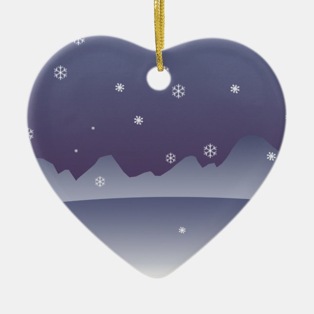 Arctic Ceramic Tree Decoration (Front)