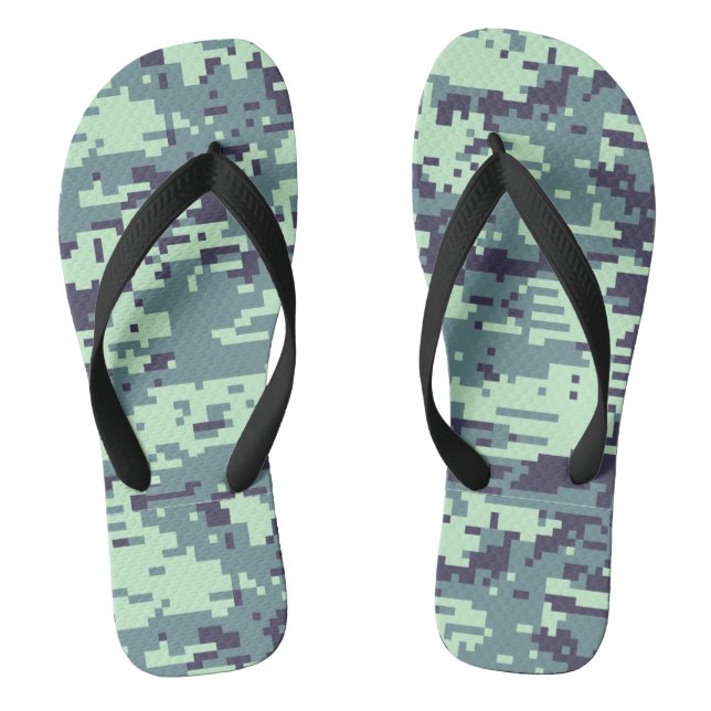 Arctic Digital Camo Pattern Flip Flops (Footbed)