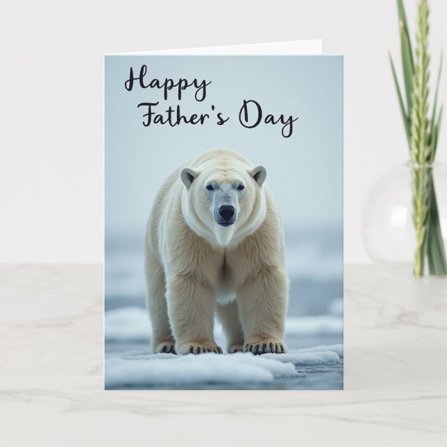 Arctic Fathers Day Portrait Card (Front)