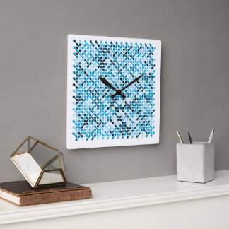 Arctic Flow – Blue Rhythm Square Wall Clock