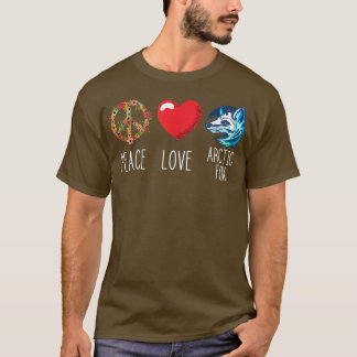 Arctic Fo Landscape Love Peace Fo Heart Peace T-Shirt