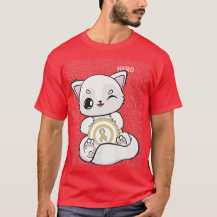 Arctic Fo With Kawaii Ribbon For Childhood Cancer T-Shirt