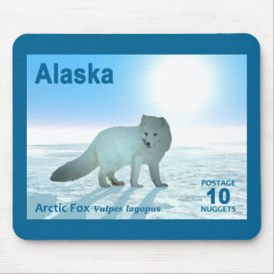 Arctic Fox - Alaska Postage Mouse Mat