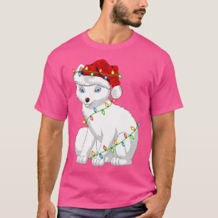 Arctic Fox Animal Lover Xmas Santa Hat Arctic Fox T-Shirt