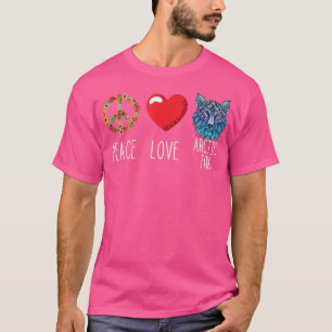 Arctic Fox Antarctica Love Peace Arctic Fox Lover T-Shirt