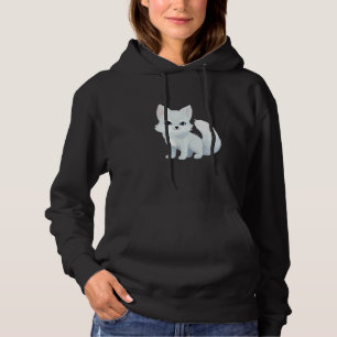 Arctic Fox Artic Animals Cute Artic Fox Lover Paja Hoodie