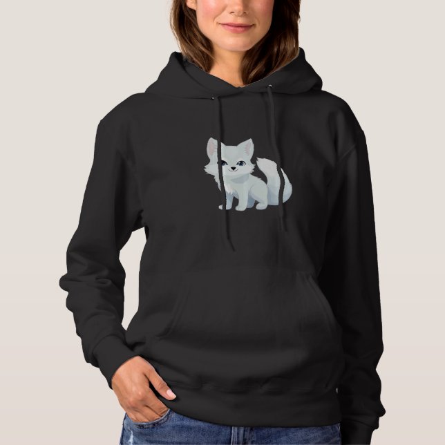 Arctic Fox Artic Animals Cute Artic Fox Lover Paja Hoodie (Front)