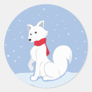 Arctic Fox Classic Round Sticker