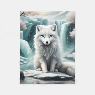 Arctic Fox Fleece Blanket