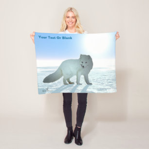 Arctic Fox Fleece Blanket
