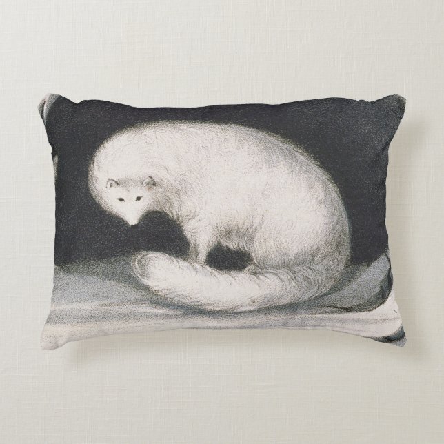 Arctic Fox, from 'Narrative of a Second Voyage in Decorative Cushion (Front)