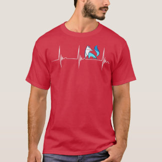 Arctic Fox Heartbeat EKG Pulse Fox Arctic Fox Love T-Shirt