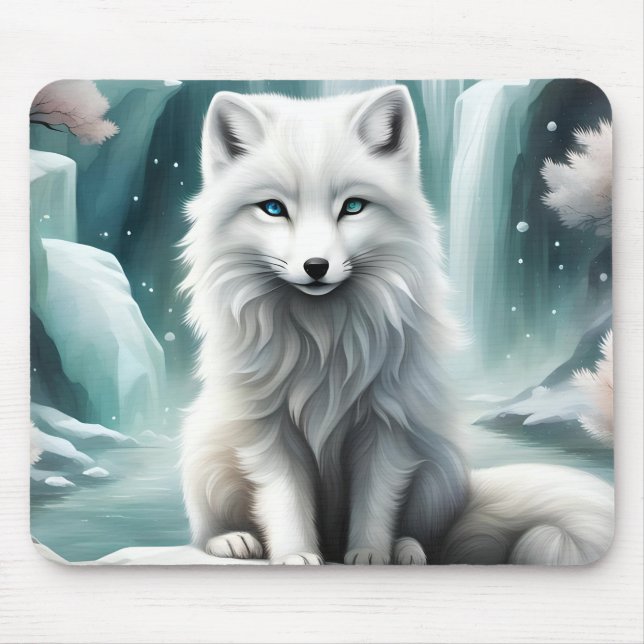 Arctic Fox Mouse Mat (Front)