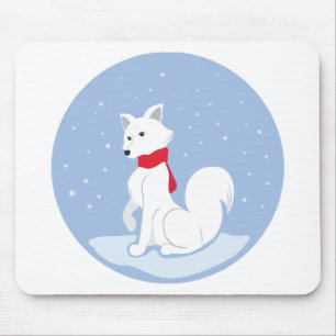 Arctic Fox Mouse Mat