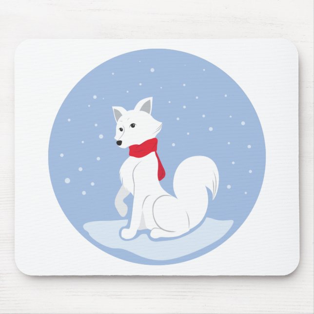 Arctic Fox Mouse Mat (Front)