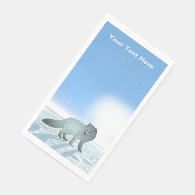 Arctic Fox Napkin (Corner)