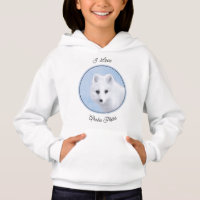 Arctic Fox Painting - Original Wildlife Art Hoodie