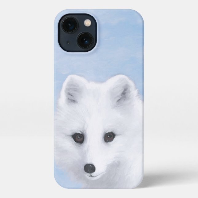 Arctic Fox Painting - Original Wildlife Art iPhone Case (Back)