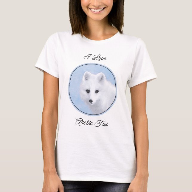 Arctic Fox Painting - Original Wildlife Art T-Shirt (Front)