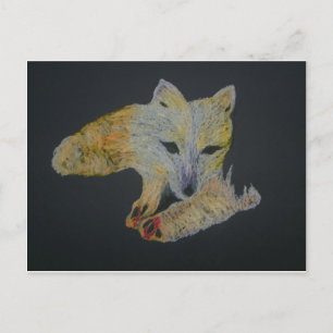 arctic fox postcard