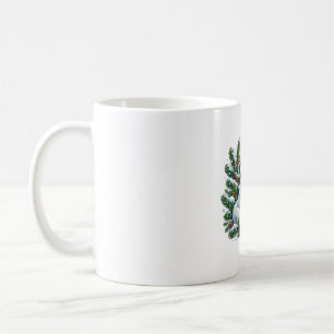 Arctic Fox Snowfall Pine Christmas Coffee Mug