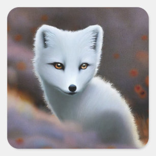 Arctic Fox Square Sticker