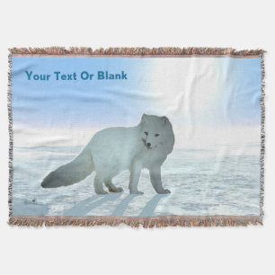 Arctic Fox Throw Blanket