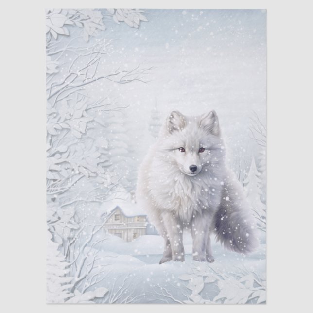 Arctic Fox Tissue Paper (Front)