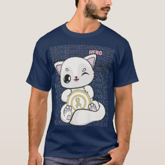 Arctic Fox With Kawaii Ribbon For Childhood Cancer T-Shirt