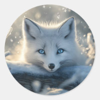 Arctic Fox with Mesmerizing Blue Eyes 