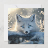 Arctic Fox with Mesmerizing Blue Eyes
