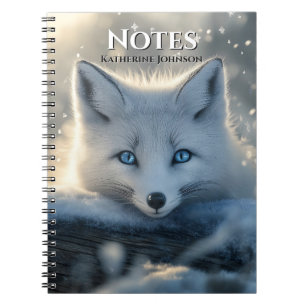 Arctic Fox with Mesmerizing Blue Eyes Notebook