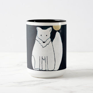 Arctic Fox with Moonlight Mug