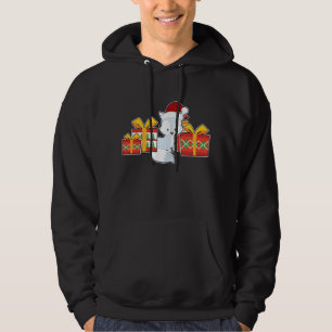Arctic Fox with Santa Hat - Cute Christmas Arctic  Hoodie