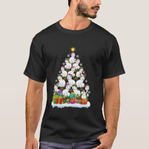 Arctic Fox Xmas Decoration Santa Arctic Fox Christ T-Shirt