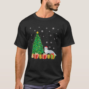 Arctic Fox Xmas Tree Lighting Santa Hat Arctic Fox T-Shirt