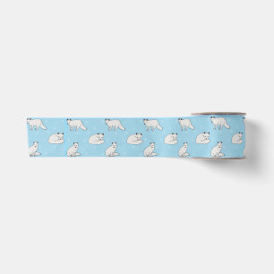Arctic Foxes Ribbon Satin Ribbon