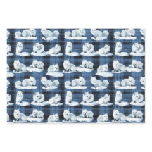Arctic Foxes Winter Christmas Tartan Plaid Pattern