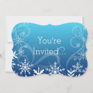 Arctic Frozen Snowdrift Personalised Invitation