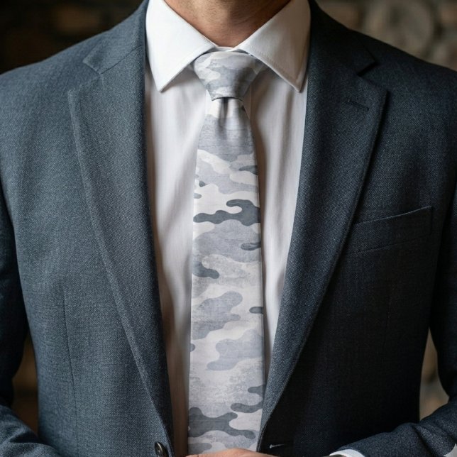 Arctic Ghost Tactical Camouflage Pattern Tie (Creator Uploaded)