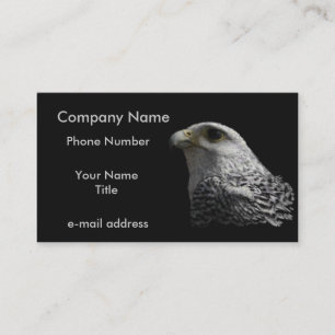 Arctic Gyrfalcon Pastels on Black Business Card