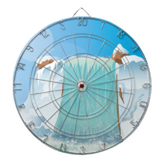 Arctic Ice Waterfall Dartboard
